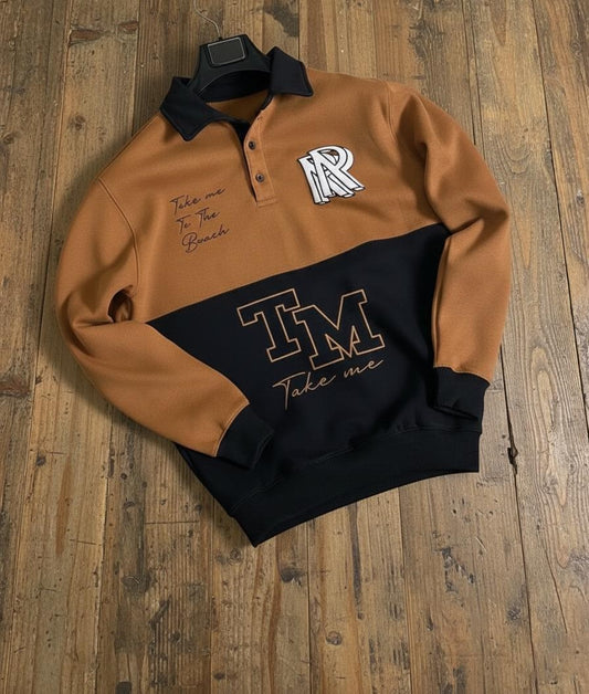 Contrast Panel Sweatshirt – Cotton Fleece