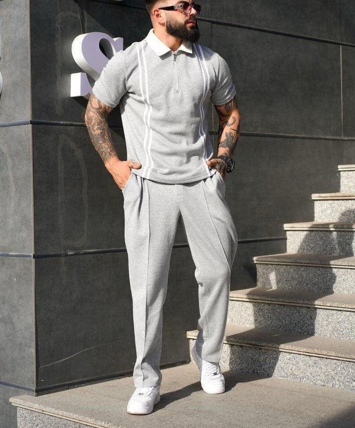 Stripe Zipper Tracksuit – Fleece