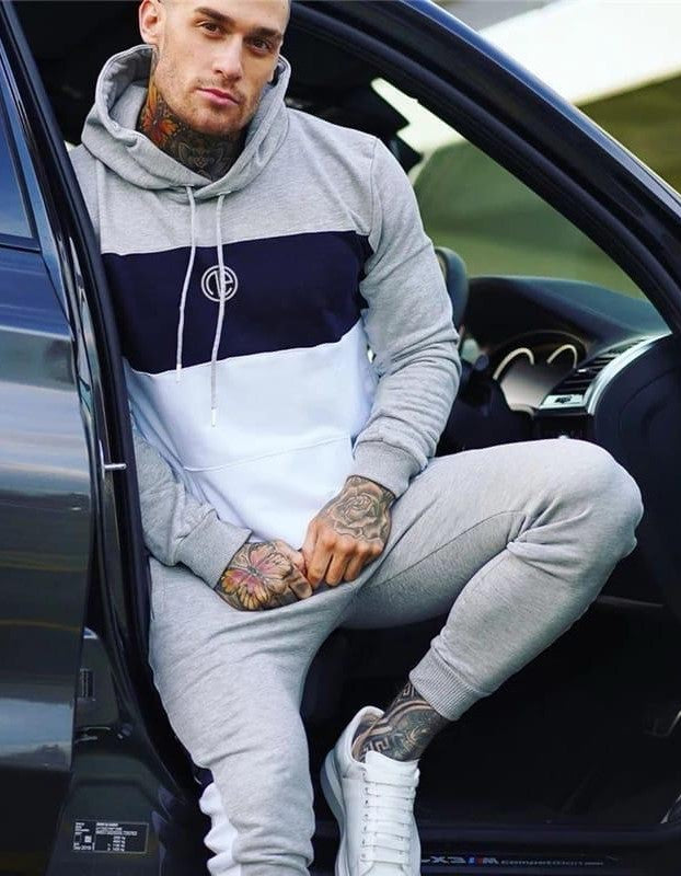 Contrast Panel Tracksuit – Fleece