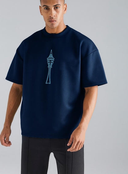 Printed Drop Shoulder Sweatshirt – Fleece