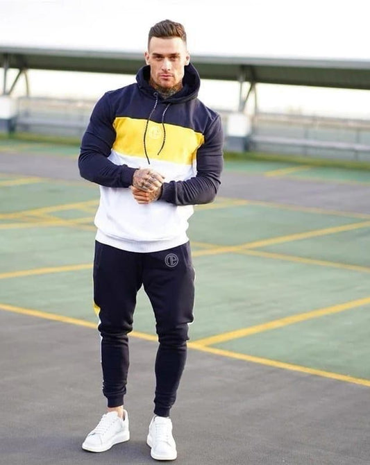 Contrast Panel Tracksuit – Fleece