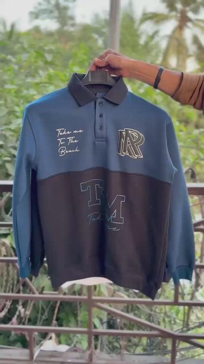 Contrast Panel Sweatshirt – Cotton Fleece