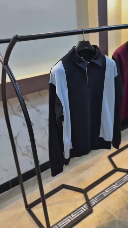 Panel Style Collar Sweatshirt – Fleece